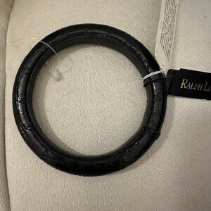 Vintage Ralph Lauren Black  Genuine  Alligator Bracelet Bangle NWT